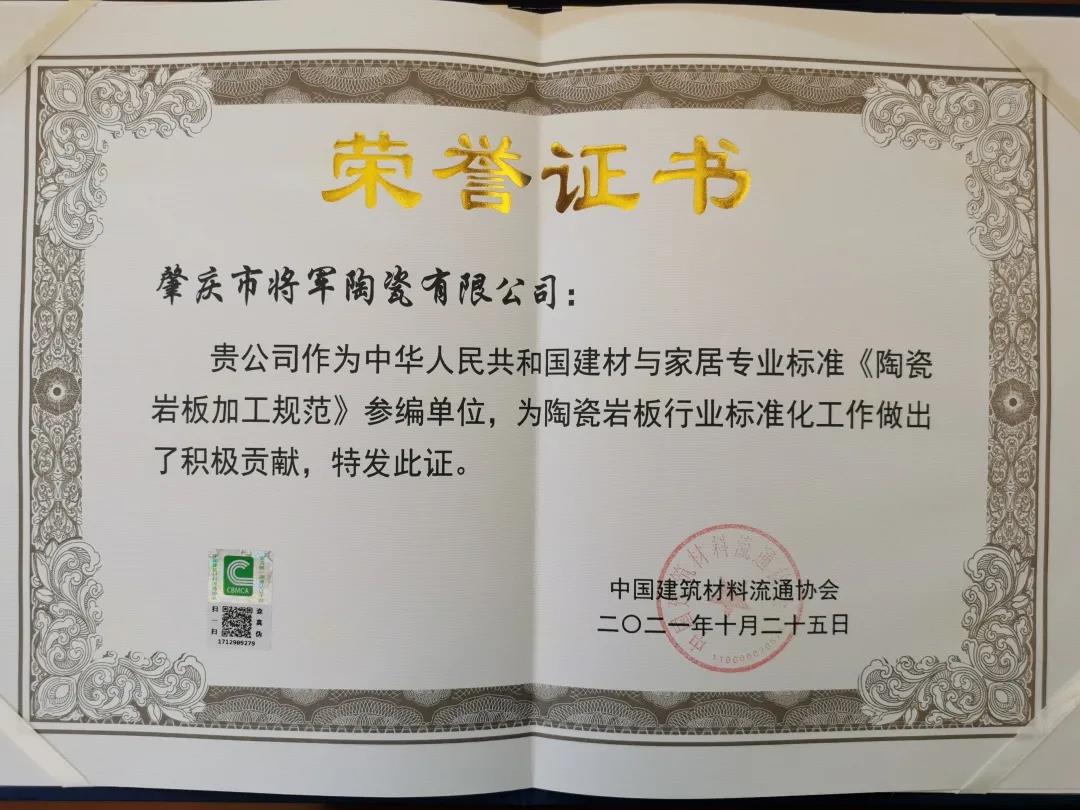 行業(yè)標(biāo)桿 | 將軍陶瓷集團參編起草的《陶瓷巖板加工規(guī)范》標(biāo)準(zhǔn)通過審定驗收！(圖5)